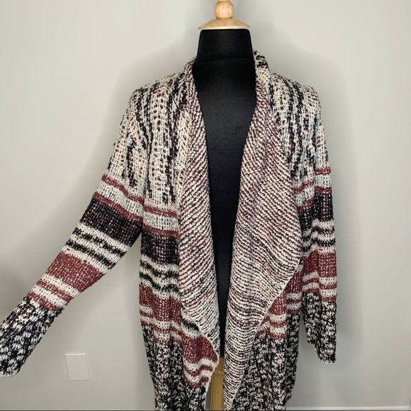 Lucky Brand Sweaters - Lucky Brand Long Waterfall Open Knit Cardigan Sweater in Plus Size 3X